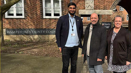 Prad Bains, Dave and Karen Wiltshire at HCC