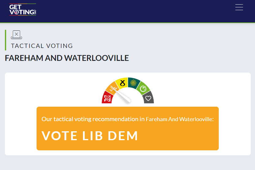 Tactical Voting: Who should I vote for in Fareham and Waterlooville?